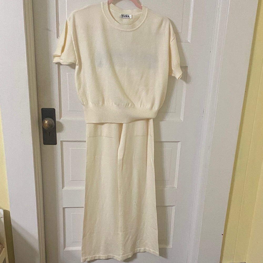 YUNA Cream Pantsuit for Women NWOT